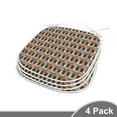 thumbnail image 2 of Geometric Dining Chair Pad, Colorful Modern Repetition of Squares and Trapezoids with Retro Influences, Water Resistant Pillow with Straps for Kitchen Seats, 4 Pieces Set, Multicolor, by Ambesonne, 2 of 5