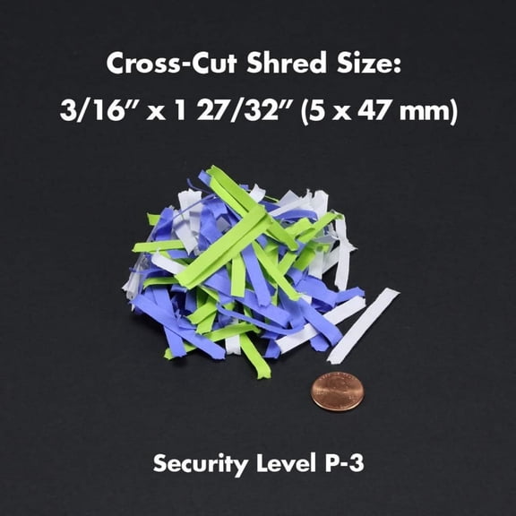 Paper and Credit Card Shredder with 3.7-Gallon Wastebasket, 8-Sheet Cross-Cut with Basket
