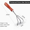 thumbnail image 4 of Gardening Tool Kits, 4pcs Succulent Transplanting Tools Mini Bonsai Tools, with Mini Rakes Shovel and Spade for Garden and Home, 4 of 5