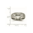 thumbnail image 2 of 6mm Titanium Polished Textured Ring Size 7.5 Ring for Women, 2 of 2