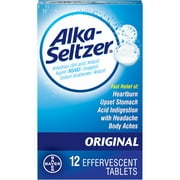 Alka Seltzer Heartburn Relief and Pain Relief Antacid Tablets – 12 Ct