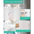 thumbnail image 4 of No Hook Shower Curtain with Snap in Liner, Summer Ocean Blue Khaki Coral Starfish Seashells Seaweed Shower Curtains for Bathroom, Washable Shower Curtain Liner Set with Mesh Top Window, 66"x72", 4 of 6
