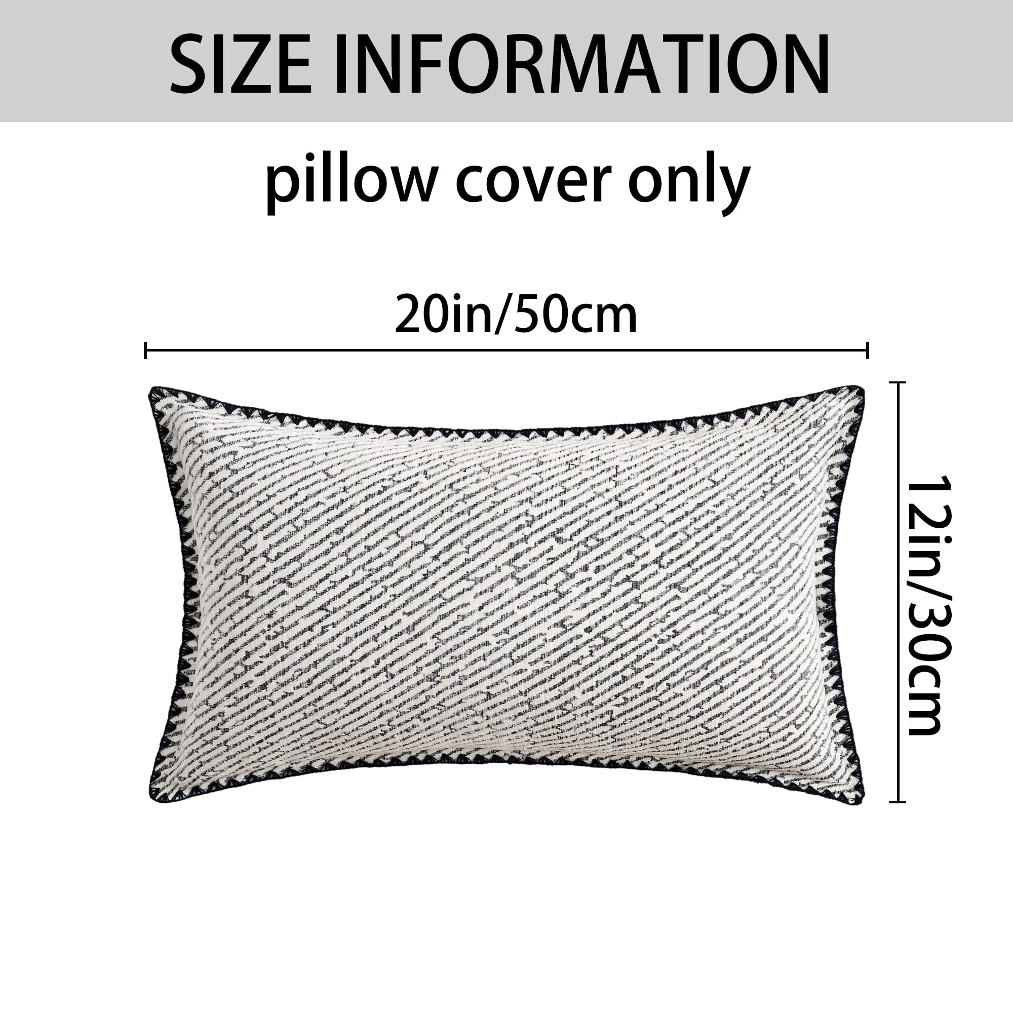 Unique Bargains 4 Pcs Soft Chenille Pillowcase White 12" x 20"/18" x 18"