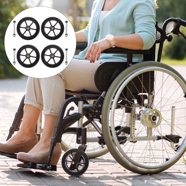 Heavy Duty Wheelchair Wheels Universal Wheelchair Front Wheels Replacements