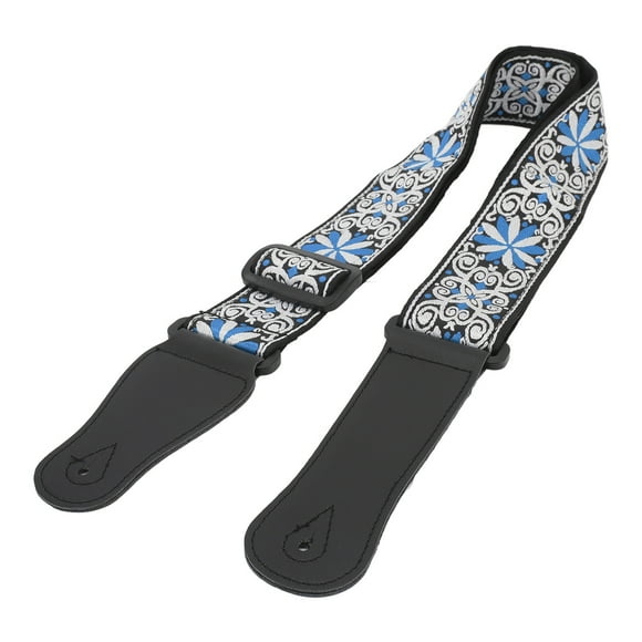 Guitar Strap, Adjustable Guitar Belt Strap Leather Embroidered Guitar Strap for Acoustic Guitar Electric Guitar