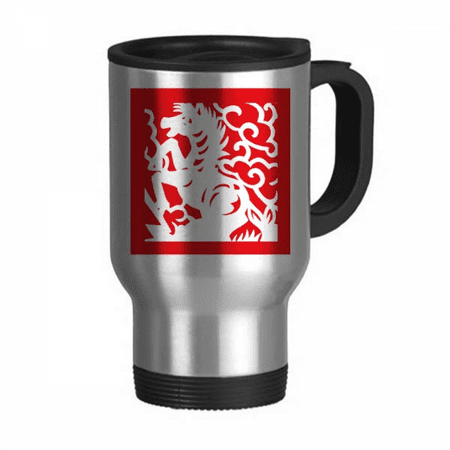 

Paper-cut Horse Animal China Zodiac Travel Mug Flip Lid Stainless Steel Cup Car Tumbler Thermos