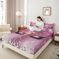 thumbnail image 4 of Homewish Girly Elegant Eyelash Twin Sheet Sets 3pcs for Female Men Adults,Bling Glitter Twin Fitted Sheet Microfiber,Sparkling Crystal Breathable Flat Sheet,Breathable Home Decor, 4 of 7