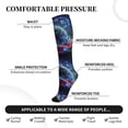 thumbnail image 3 of Lsque Outer Space Floating Numbers And Letters Pattern Sport Compression Socks for Men & Women 15-20 mmHg Knee High Nurse Pregnant Running Medical and Travel Athletic, 3 of 6