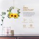 thumbnail image 4 of GOOHOCHY 3 guirnaldas artificiales de girasol para colgar en la pared., 4 of 8
