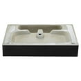 Claire 24 Ceramic Console Sink Matte Black Basin Brushed Gold Legs