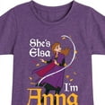 thumbnail image 3 of Disney Frozen 2 - She's Elsa, I'm Anna - Toddler & Youth Girls Short Sleeve Graphic T-Shirt, 3 of 5
