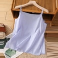 thumbnail image 4 of Hauts d'Été pour Femmes, Jupes Longues d'Été pour Femmes, Mode Décontractée d'Été pour Femmes Confort Couleur Unie Col Rond Sans Manches en Coton et Lin, 4 of 7