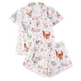 thumbnail image 4 of DHFJKG Womens Pajama Sets Funny Graphic Sleepwear Short Sleeve Turndown Collar Shirts And Shorts Set Cute Nightwear Two Piece Stylish Home Clothes, 4 of 4