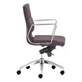 thumbnail image 2 of Zuo Engineer Low Back Office Chair Espresso, 2 of 4