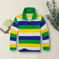 thumbnail image 2 of Boys Polo Shirt Warm Long Sleeve Shirts Casual Collared Shirts Kids Striped Shirt School Uniform Shirts for Boys, 2 of 4