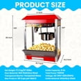 thumbnail image 3 of Muweixin Large Commercial Popcorn Machine with Warming Deck, Non-Stick Kettle, Makes Up to 48 Servings Per Batch, Countertop Popcorn Popper for Commercial & Home Use, 3 of 12