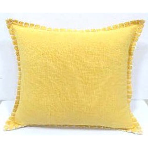 Harkaari, Acid Wash Cotton Slub Border Pillow