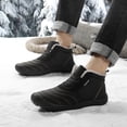 thumbnail image 2 of Botas de nieve para hombre Botas de invierno cortas impermeables antideslizantes Zapatos cálidos de algodón con cordones, 2 of 7