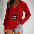 thumbnail image 4 of FDGIU Cute Christmas Graphic Tee for Women, Long Sleeve Crewneck Blouse, Cozy Loose Fit for Holiday Parties, 4 of 6