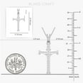 thumbnail image 5 of Bling Craft 14k White Gold Plated Cross Necklace for Men 925 Sterling Silver Moissanite Hip Hop Iced Cross Pendant Color D VVS1, 5 of 7