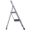 thumbnail image 4 of ZENY 2 Step Ladder Portable Folding Step Stool with Handgrip Anti-Slip, Wide Platform Steps, Gray, 4 of 11