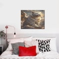 thumbnail image 4 of Lsque Golden White Tiger Print Wall Art – Decorative Picture for Living Room, Bedroom, and Office (Horizontal), 4 of 6