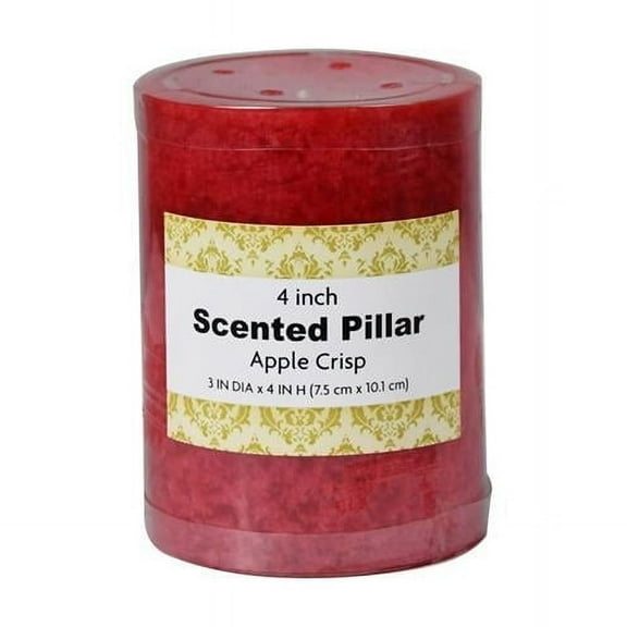 Jeco CPC-3403 3 x 4 in. Sld Apple Crisp Scented Pillar Candle