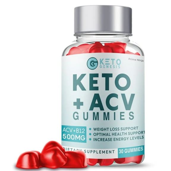 Keto Genesis Keto ACV Gummies, Keto Genesis Keto Gummies, Keto Genesis Gummies Slimming Apple Cider Vinegar Gummy Dietary Supplement (1 Pack)