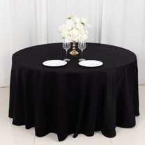 BalsaCircle 120" Round Cotton Tablecloths Wedding Linens Black