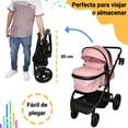 thumbnail image 3 of Carriola 4 En 1 Sistema De Viaje Todo Terreno Ibaby Cupra Rosa Chicle Negro, 3 of 9