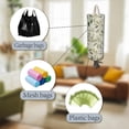 thumbnail image 4 of 2 soportes de plástico para bolsas de supermercado con hojas verdes y 4 ganchos, reutilizables, para montaje en pared, resistentes, de lona, ​​impermeables, lavables, organizador dispensador., 4 of 9
