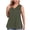 Army, variant on USSUMA Tops for Women Trendy Womens Tank Tops Sleeveless V Neck Solid Color Loose Plus Size Tops for Women Vintage Blouse Comfortable Shirt School Army Green Holiday Saving Tank Top for Women Xxl