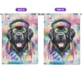thumbnail image 2 of Hippie Newfoundland Portrait Watercolor Tie-Dye Vintage Styles House Flag 28x40in Double Sided Newfie Dog Lover Gifts Outdoor Decor - 00014, 2 of 5