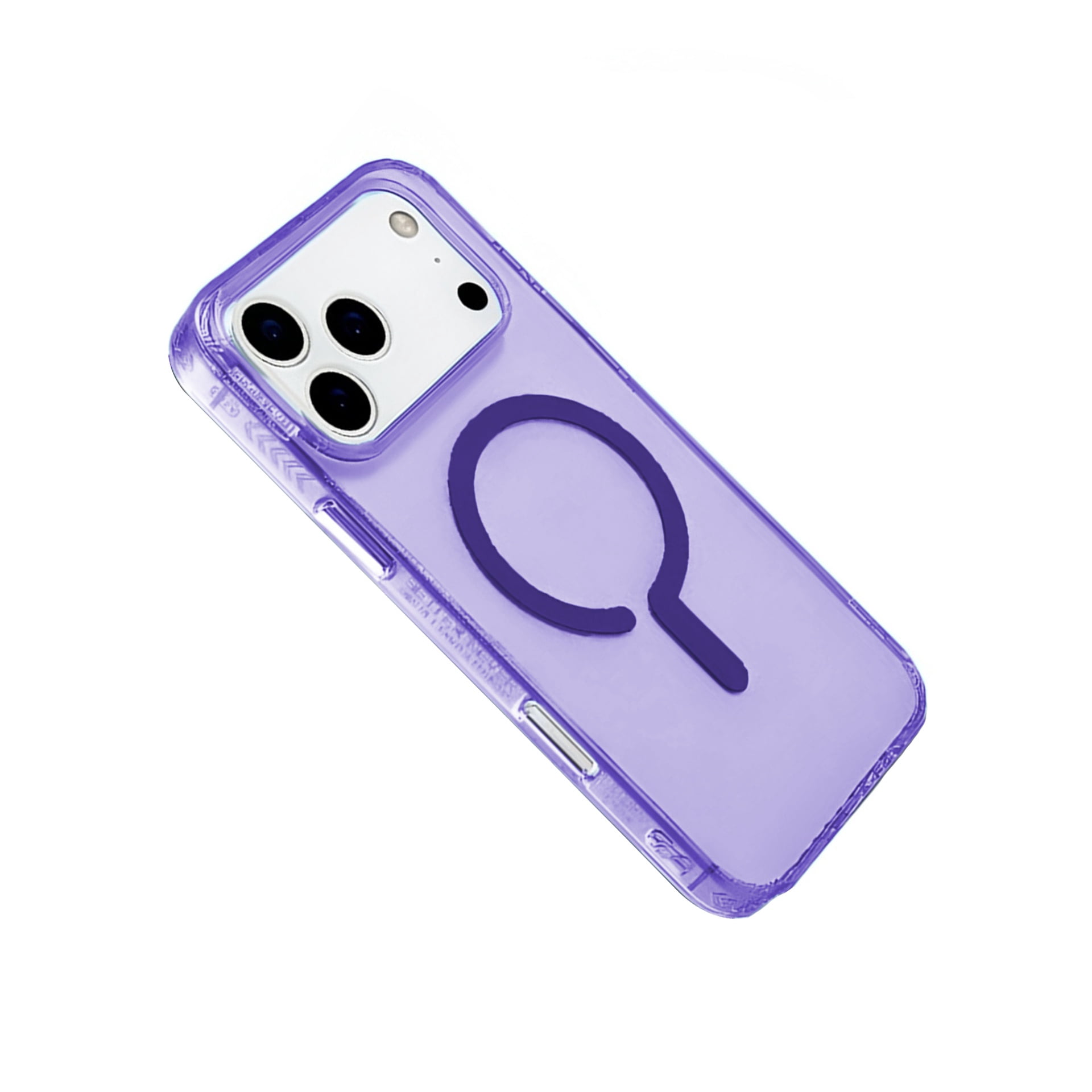 Colorful Transparent Case with MagSafe for iPhone 17 Pro - Purple