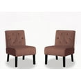 thumbnail image 4 of 2-Piece Living Room Accent Chair - Velvet Fabric & High Density Foam - Rose Style, 4 of 6