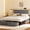 Gray, variant on GUNAITO Queen Size Bed Frame with 2 Drawers, Upholstered Platform Bed with Charging Station and Adjustable Headboard, Grey