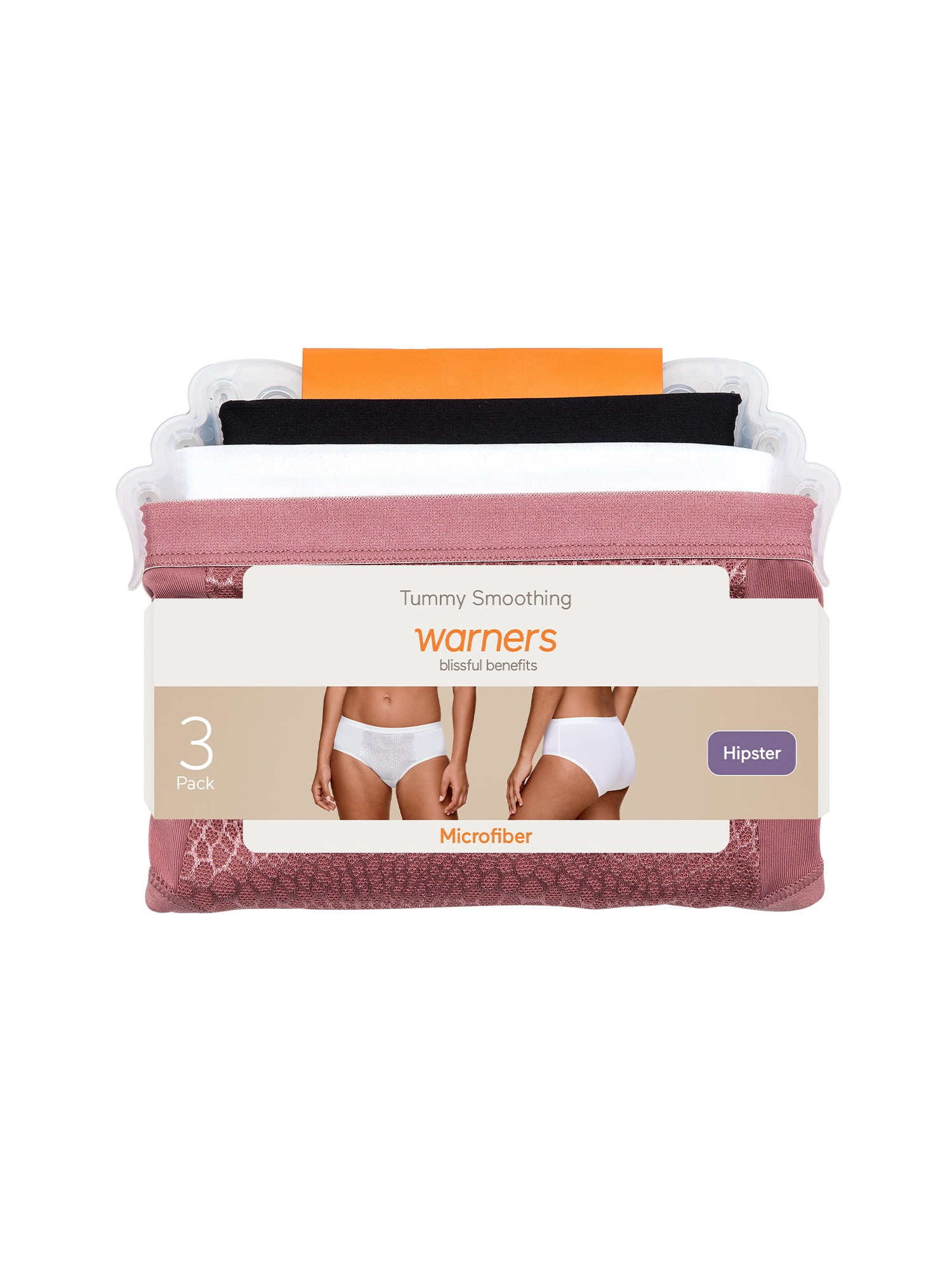 Warners Blissful Benefits Tummy-Smoothing Microfiber Hipster 3-Pack RU5023W