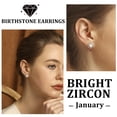 thumbnail image 3 of Fasjewly Flower Natural Pearl Earrings,925 Sterling Silver Heart Birthstone Stud Earrings Birthday Anniversary Christmas Jewelry Gifts for Women / Wife / Lovers, 3 of 11