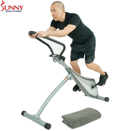 Sunny Health and Fitness Incline Plank Standing Exercise Bike (SF-B0419) w/ Workout Cooling (Best Plank Workout Routine)
