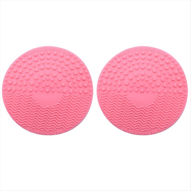 2X Cepillo de Maquillaje de Silicona Limpiador Cepillo de Almohadilla de Limpieza Depurador de Lavado Herramientas Limpiador de Maquillaje Cosmético Rosado