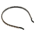 thumbnail image 7 of Unique Bargains 1 Pcs Hairband for Women 2 Rows Rhinestone Headband Black 0.31 Inch Wide, 7 of 7
