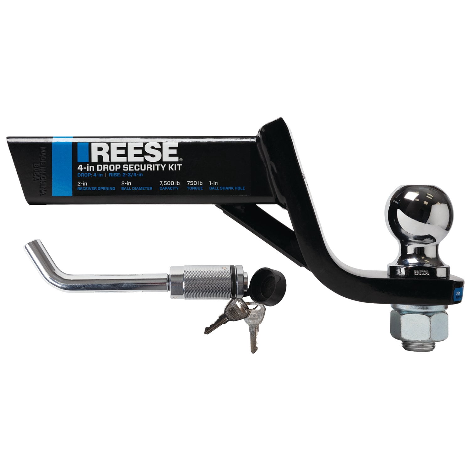 REESE® Trailer Hitch Ball Mount Security Kit, Fits 2 inch Receiver, 7,500 lbs. Capacity, 2165160