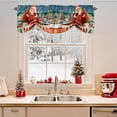 thumbnail image 2 of Santa Claus Tie Up Valances Curtain, Christmas Chimney Winter Night Adjustable Rod Pocket Short Window Treatment Tie Up Curtains Valances for Kitchen Living Room Bathroom 60x18 Inches, 2 of 9
