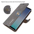 thumbnail image 3 of Galaxy Note 9 wallet case, Mignova Folio case with card slot and detachable magnetic hard case for Samsung Galaxy note 9 case 2018(Gray）, 3 of 9