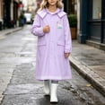 thumbnail image 2 of ATOGUTA Rain Jacket Kids Lightweight Raincoat Waterproof with Hood Protective Poncho Jacket Pockets Purple, 2 of 8