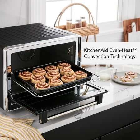 KitchenAid - Dual Convection Countertop Oven with Air Fry and Temperature Probe - KCO224 - Black Matte
