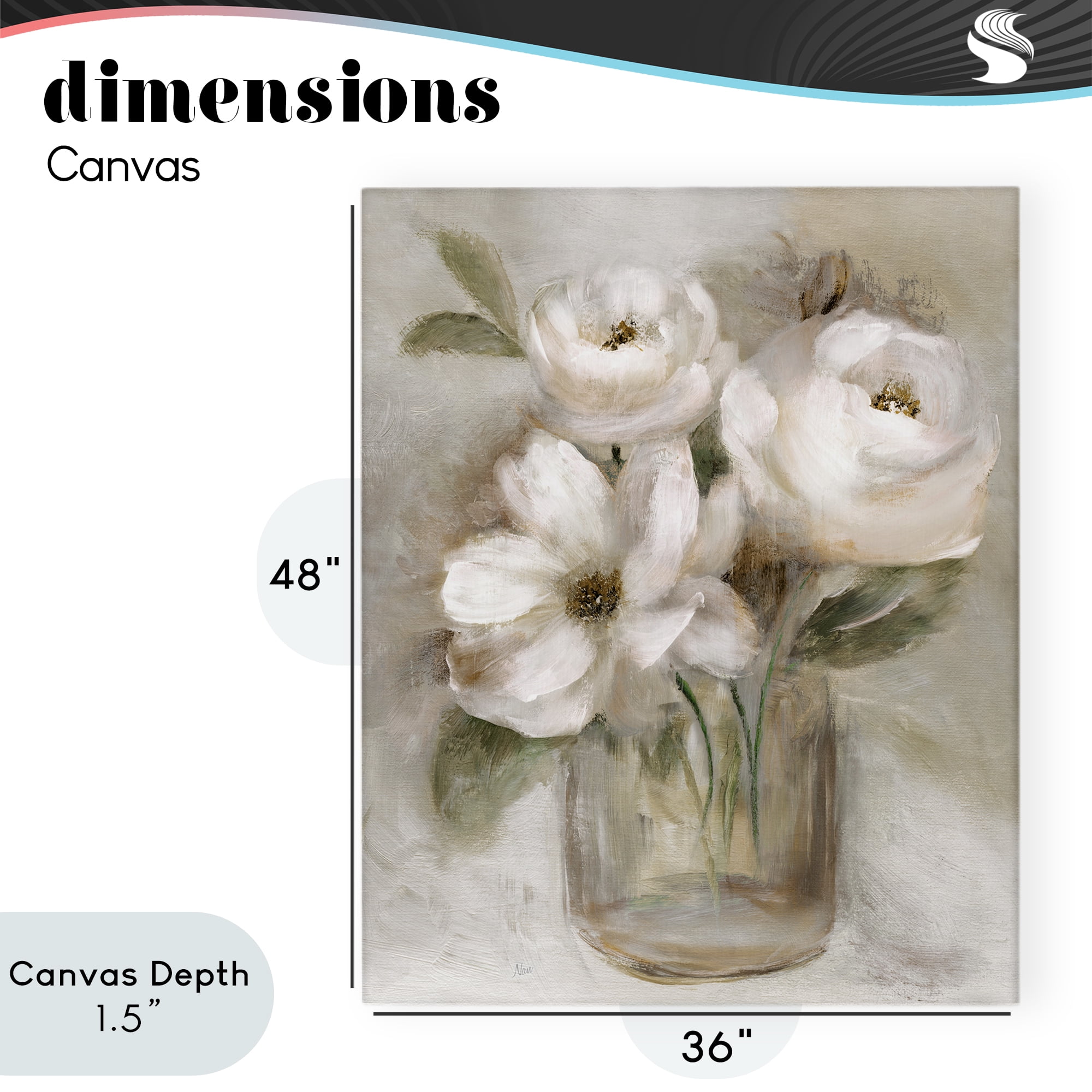 Stupell Industries Soft Brushstroke Roses Canvas Wall Art, design by Nan