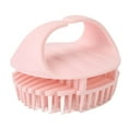 thumbnail image 1 of Cepillo de silicona suave para el cuero cabelludo, cepillo para champú, peine masajeador para limpieza del cuero cabelludo, color rosa claro, 1 of 14
