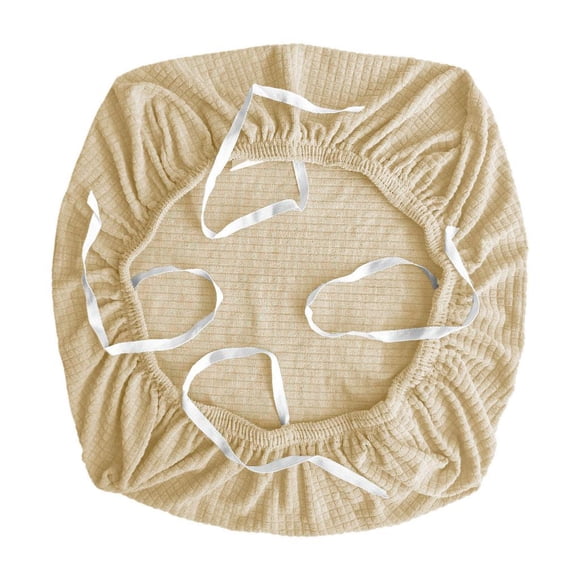 Fundas elásticas de jacquard para silla de ordenador de oficina, extraíbles y lavables. Beige
