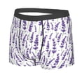 thumbnail image 5 of Goofa Lavender Flowers Printed Men's Boxer Briefs Underwear, Moisture-Wicking Underwear, Trunk,Soft and Breathable Cotton Underwear-Small, 5 of 9